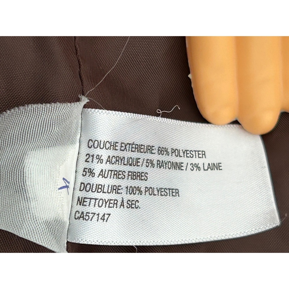 Mossimo Supply Co Southwestern Hooded Coat Brown Geometric Wool Blend Medium - Picture 10 of 13